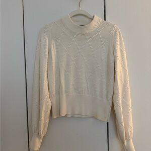French Connection Textured Cream Sweater